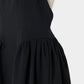 Front ruffle open back dress Black【Delivery in February 2027】