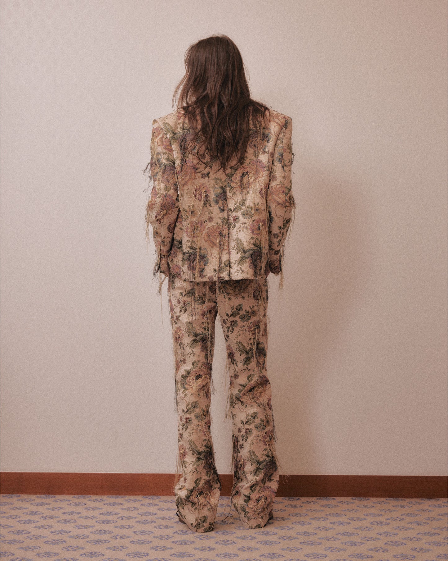 Frolal jacquard fringe jacket One color【Delivery in March 2027】
