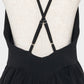 Front ruffle open back dress Black【Delivery in February 2027】