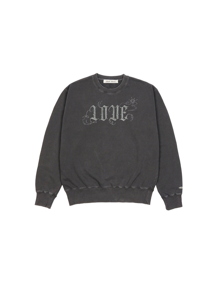 【New item】 LOVE sparkle pullover Black【Delivery in March 2026】