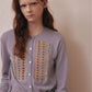 Napoleon bijou knit cardigan Sax【Delivery in February 2027】
