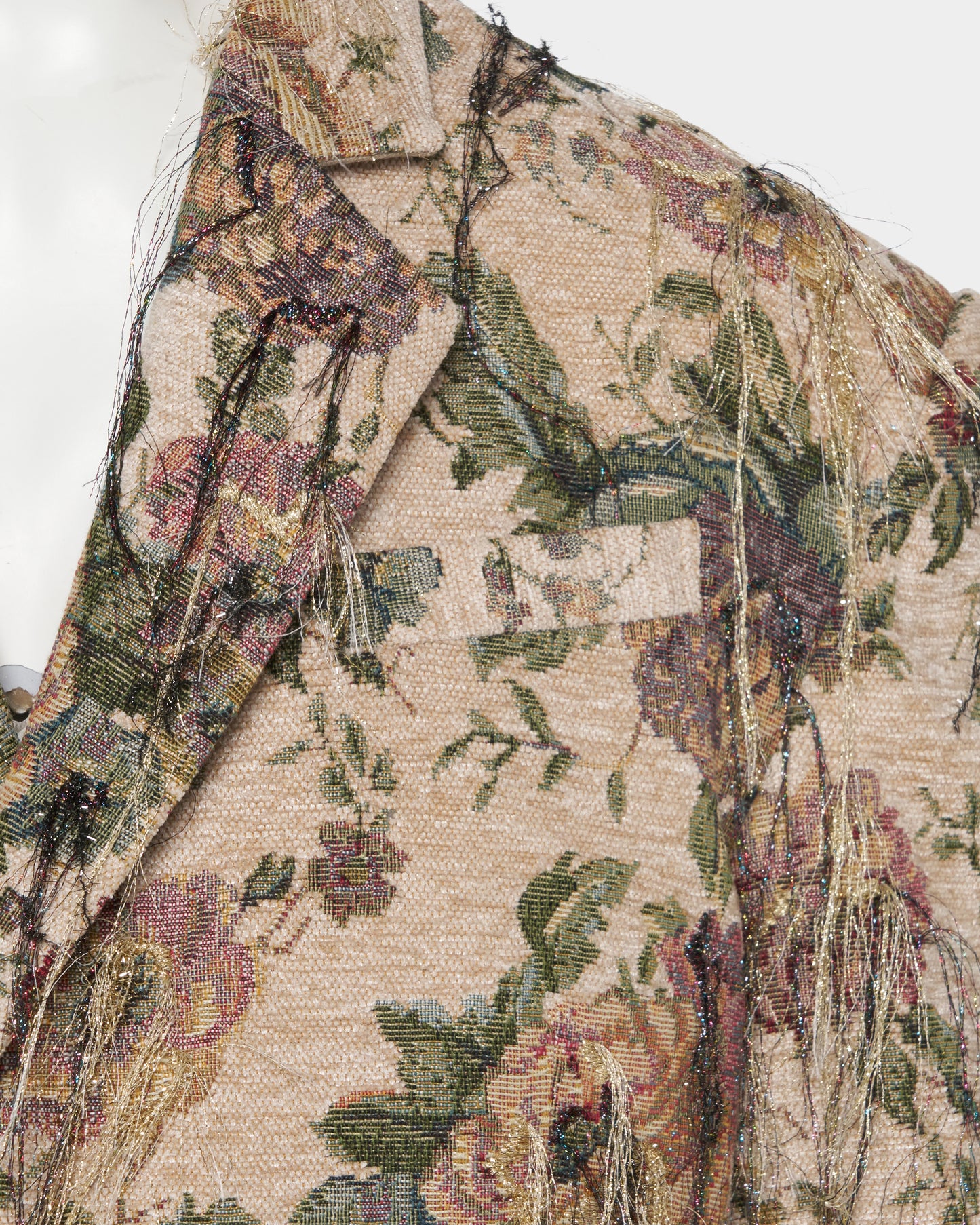 Frolal jacquard fringe jacket One color【Delivery in March 2027】