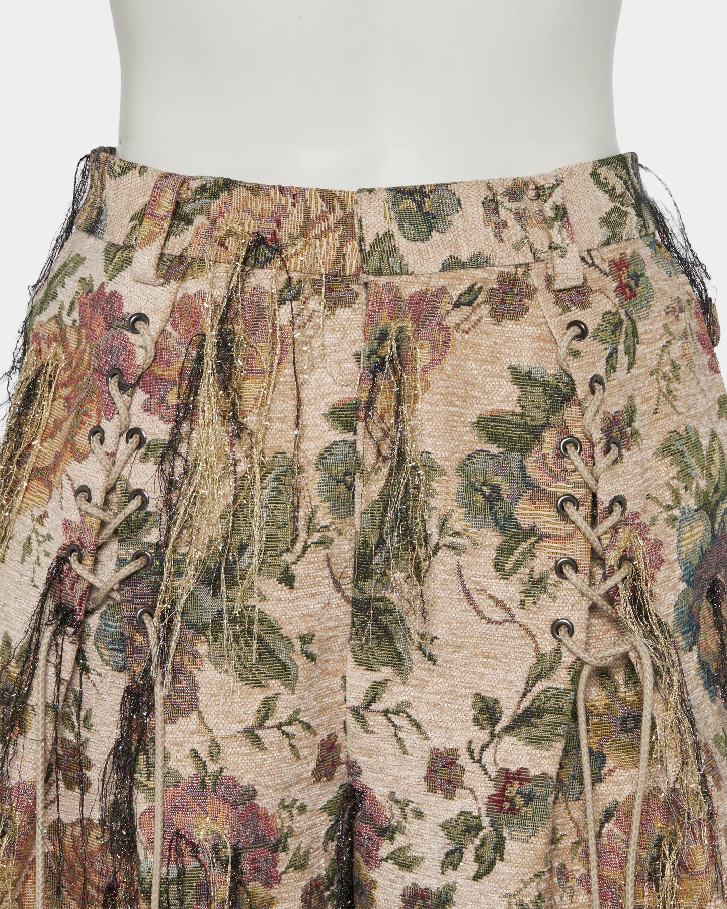 Frolal jacquard fringe half pants【Delivery in March 2027】