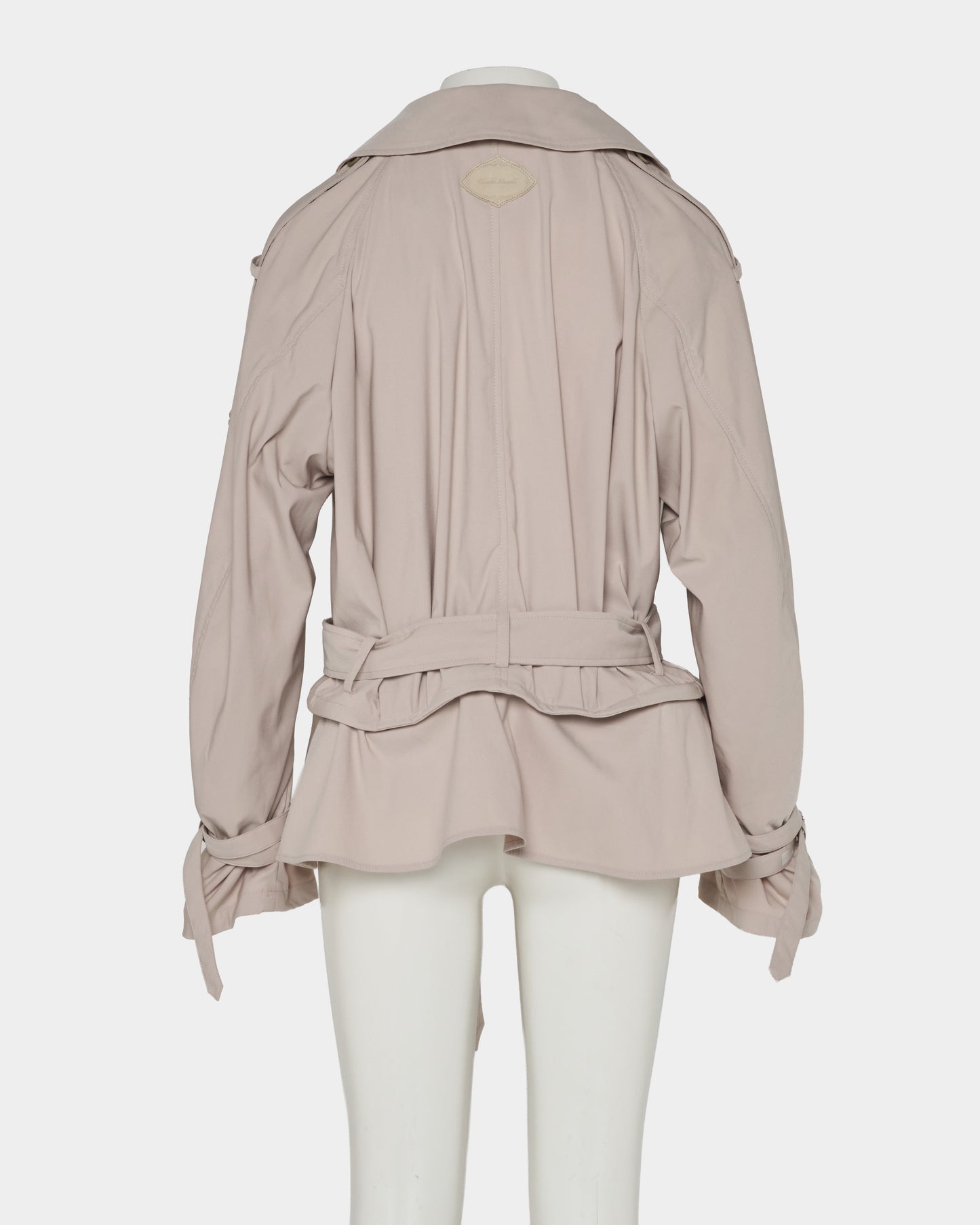 Beads epolette peplum trench jacket Beige【Delivery in January 2027】