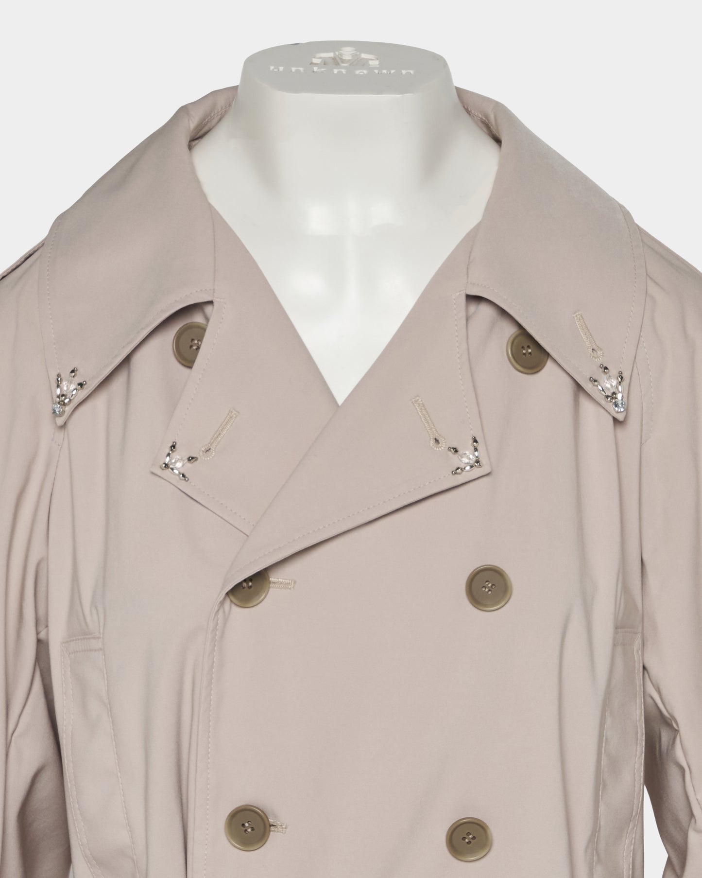 Beads epolette peplum trench jacket Beige【Delivery in January 2027】
