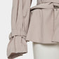 Beads epolette peplum trench jacket Beige【Delivery in January 2027】