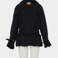 Beads epolette peplum trench jacket Black【Delivery in January 2027】