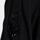 Beads epolette peplum trench jacket Black【Delivery in January 2027】