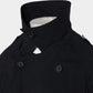 Beads epolette peplum trench jacket Black【Delivery in January 2027】