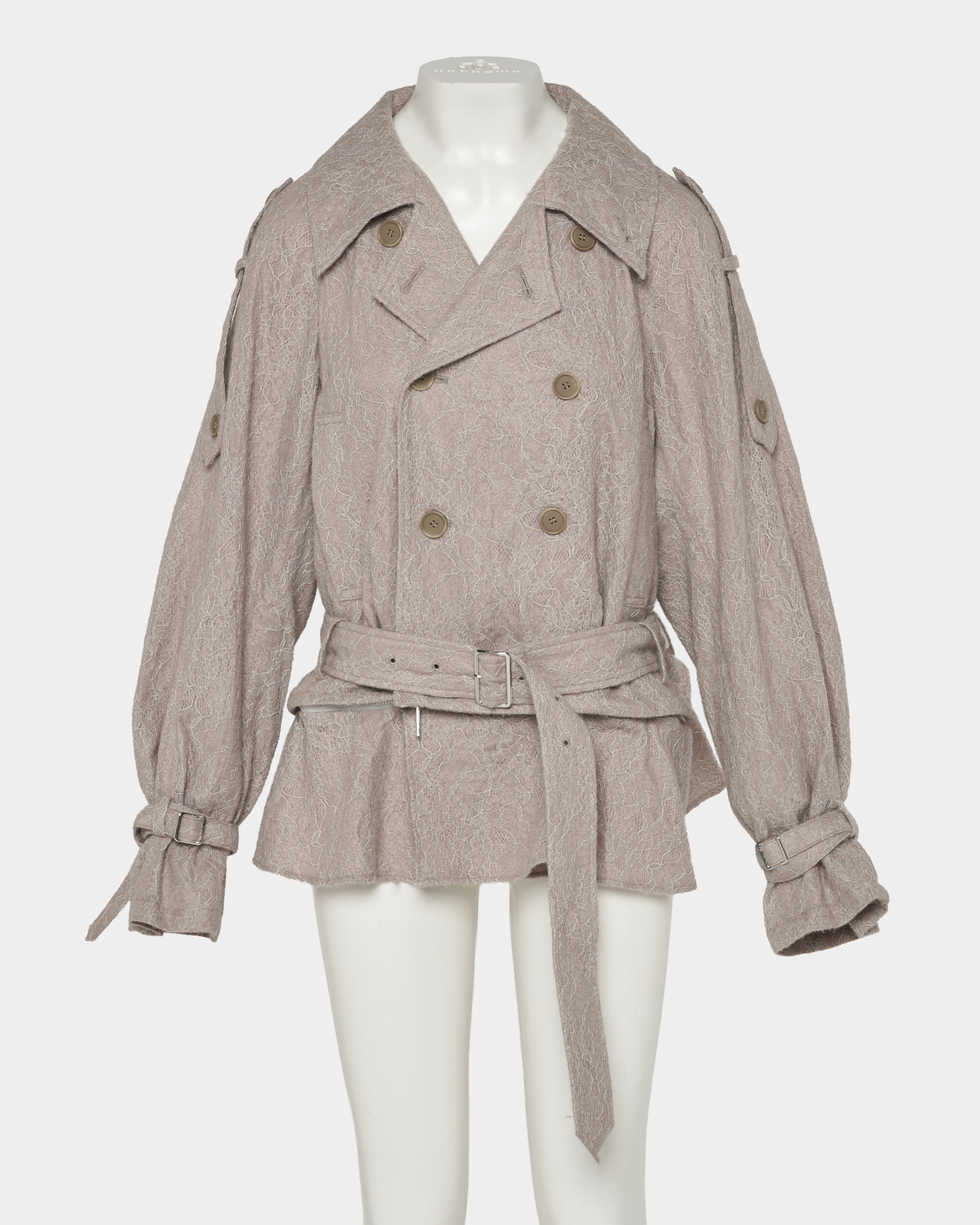 tanakadaisuke(タナカダイスケ)|コート|punching lace peplum trench