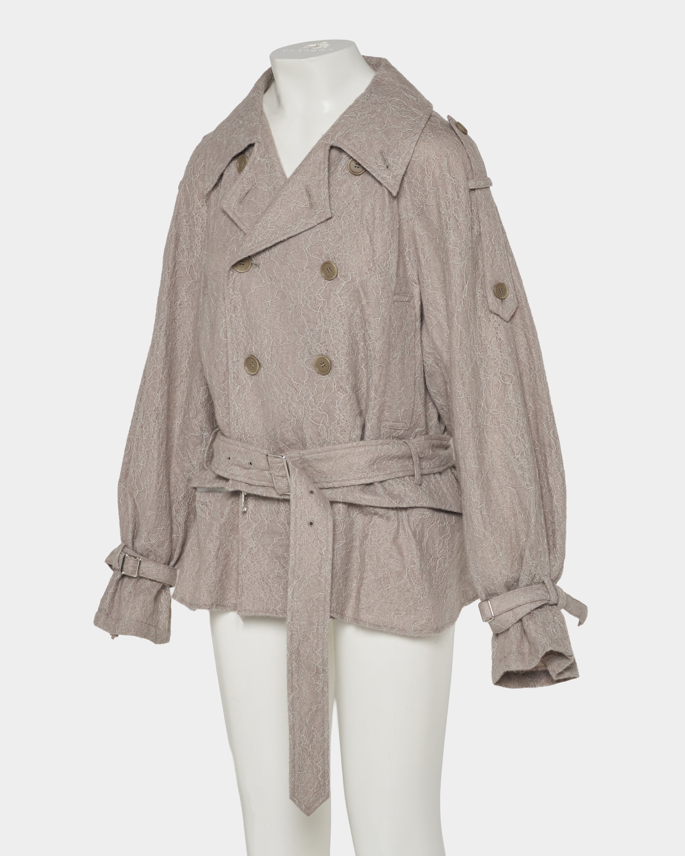 tanakadaisuke(タナカダイスケ)|コート|punching lace peplum trench
