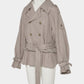 punching lace peplum trench jacket Khaki【Delivery in January 2027】