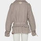 punching lace peplum trench jacket Khaki【Delivery in January 2027】