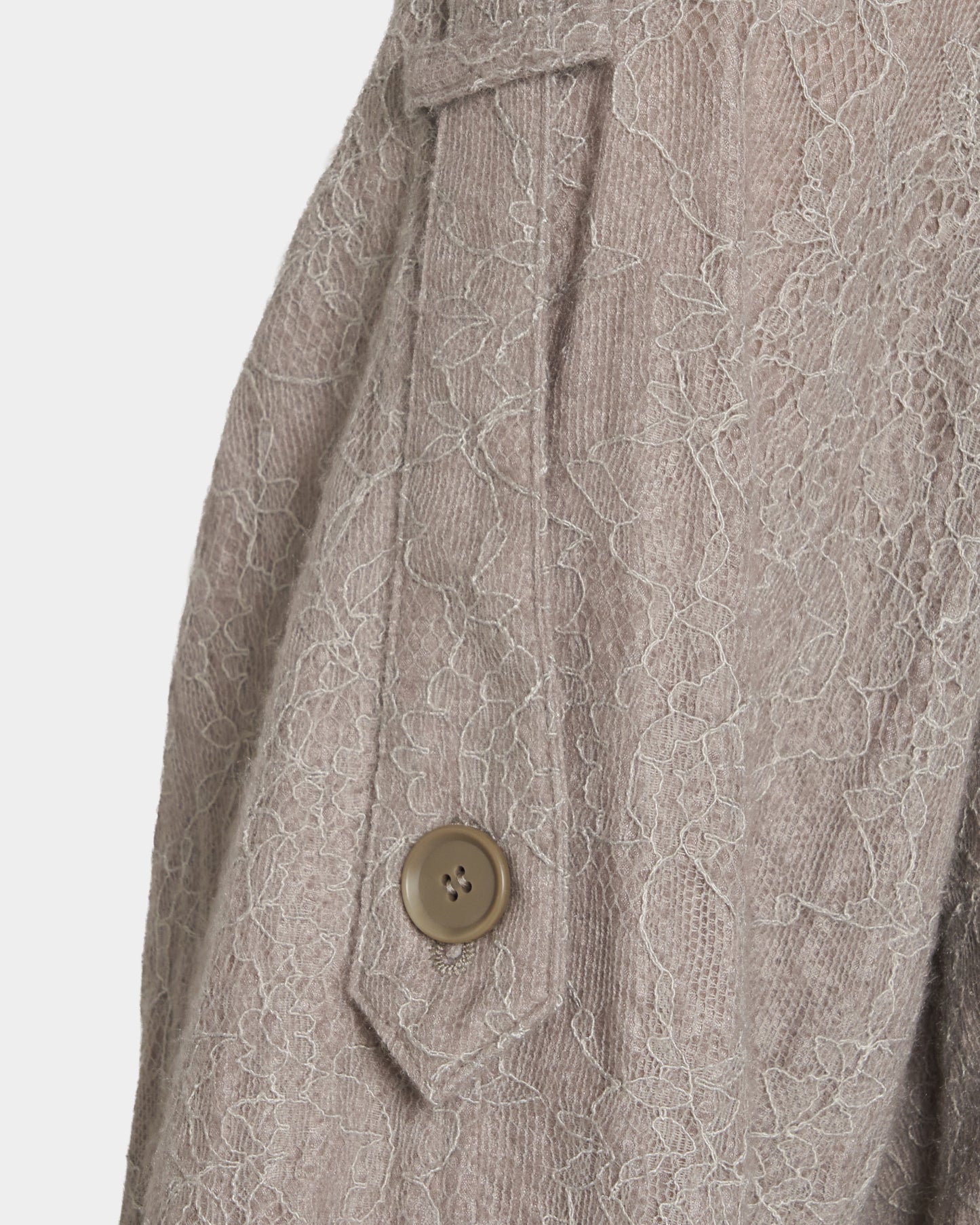 punching lace peplum trench jacket Khaki【Delivery in January 2027】