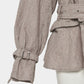 punching lace peplum trench jacket Khaki【Delivery in January 2027】