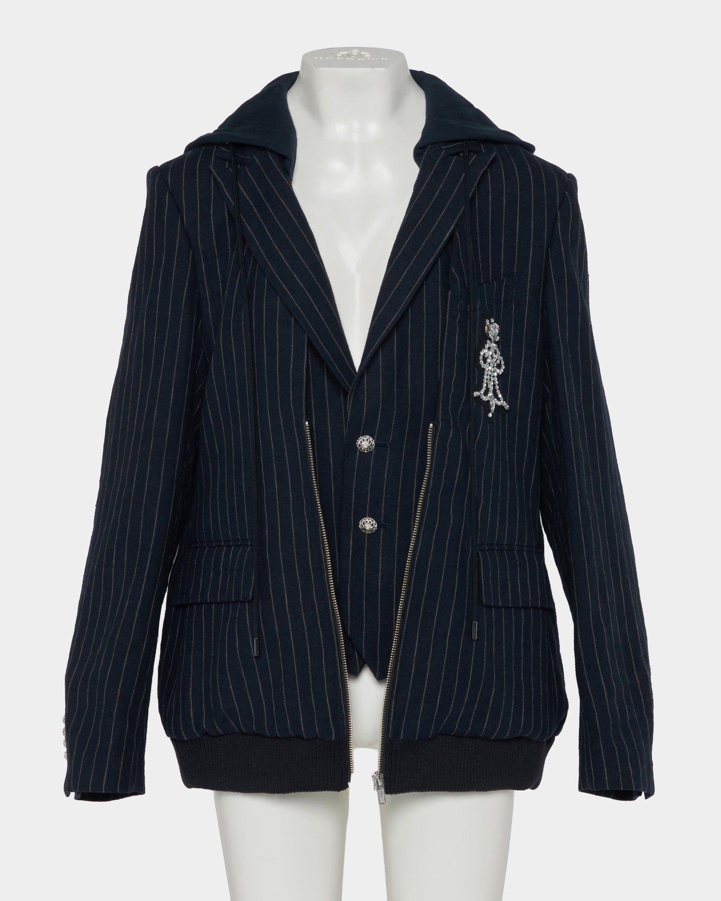Double layer emblem jacket Navy【Delivery in January 2027】