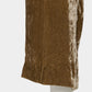 Leather patch panne velvet trousers mustard【Delivery in January 2027】