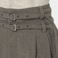 Exposed lining double belt trousers Greige【Delivery in January 2027】