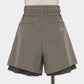 Exposed lining double belt trousers Greige【Delivery in January 2027】