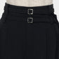 Exposed lining double belt trousers Black【Delivery in January 2027】