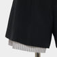 Exposed lining double belt trousers Black【Delivery in January 2027】