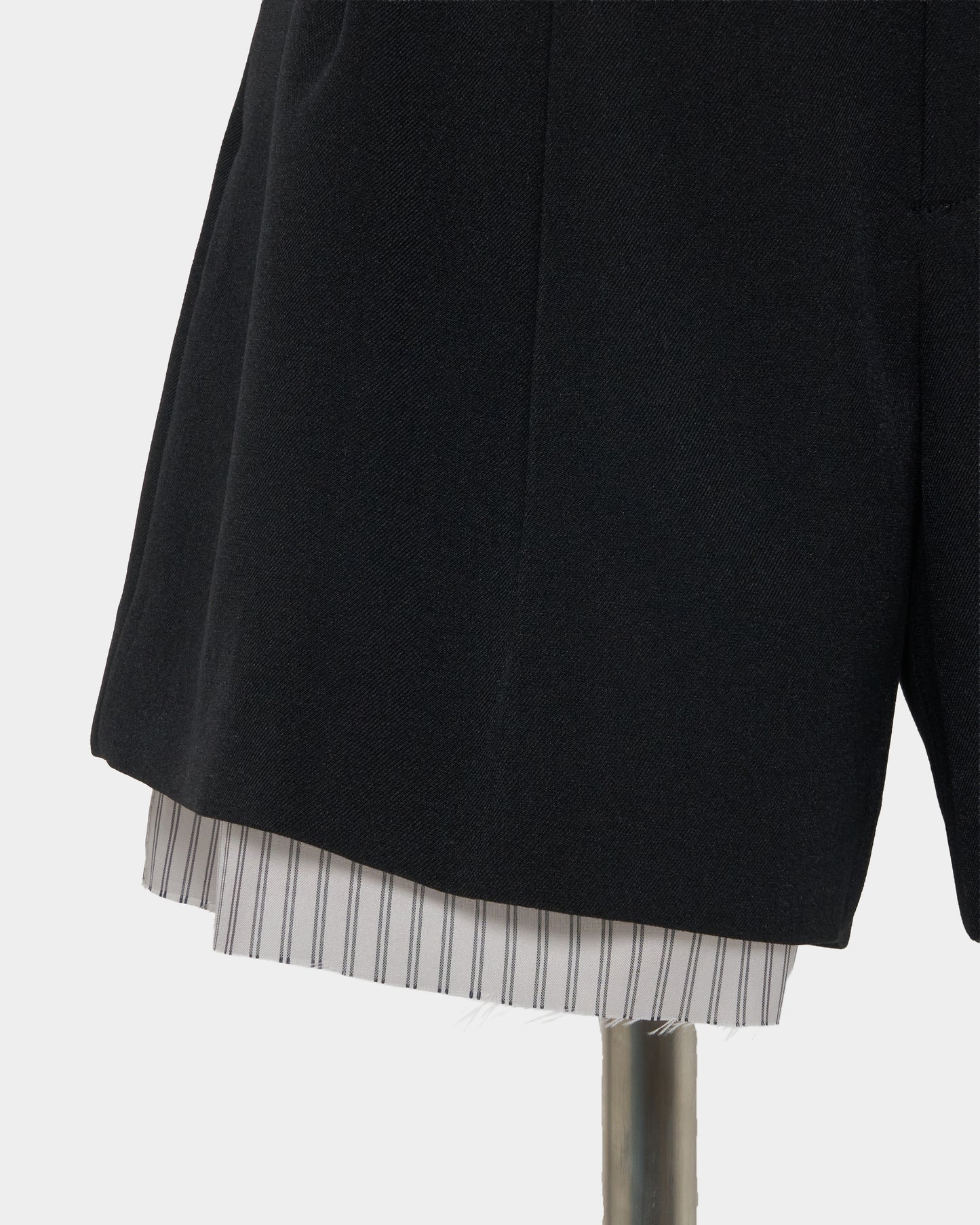 Exposed lining double belt trousers Black【Delivery in January 2027】