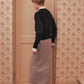 Meringue swan cardigan Black【Stock】