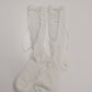 lace up darts socks White【Delivery in May 2024】