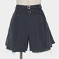 Exposed lining double belt trousers Gray【Delivery in January 2027】
