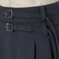 Exposed lining double belt trousers Gray【Delivery in January 2027】
