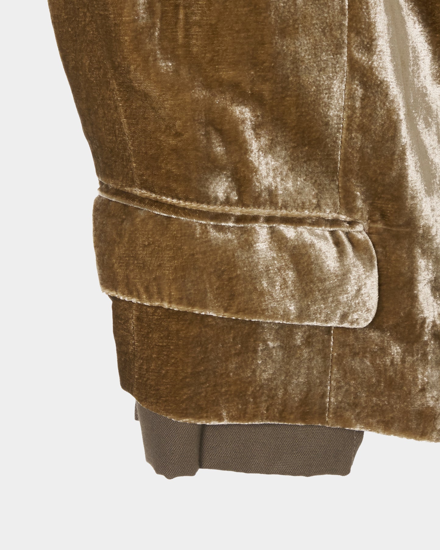Stripe lining panne velvet jacket mustard【Delivery in January 2027】