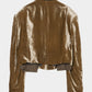 Stripe lining panne velvet jacket mustard【Delivery in January 2027】
