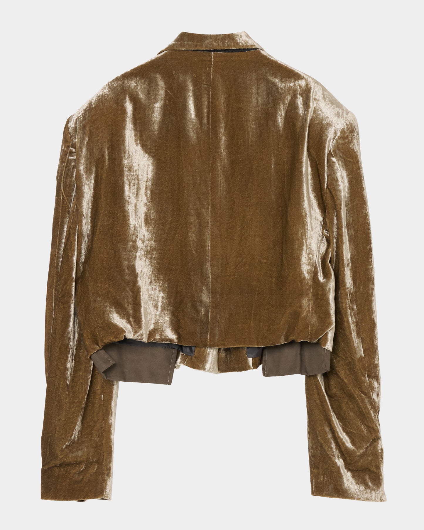 Stripe lining panne velvet jacket mustard【Delivery in January 2027】