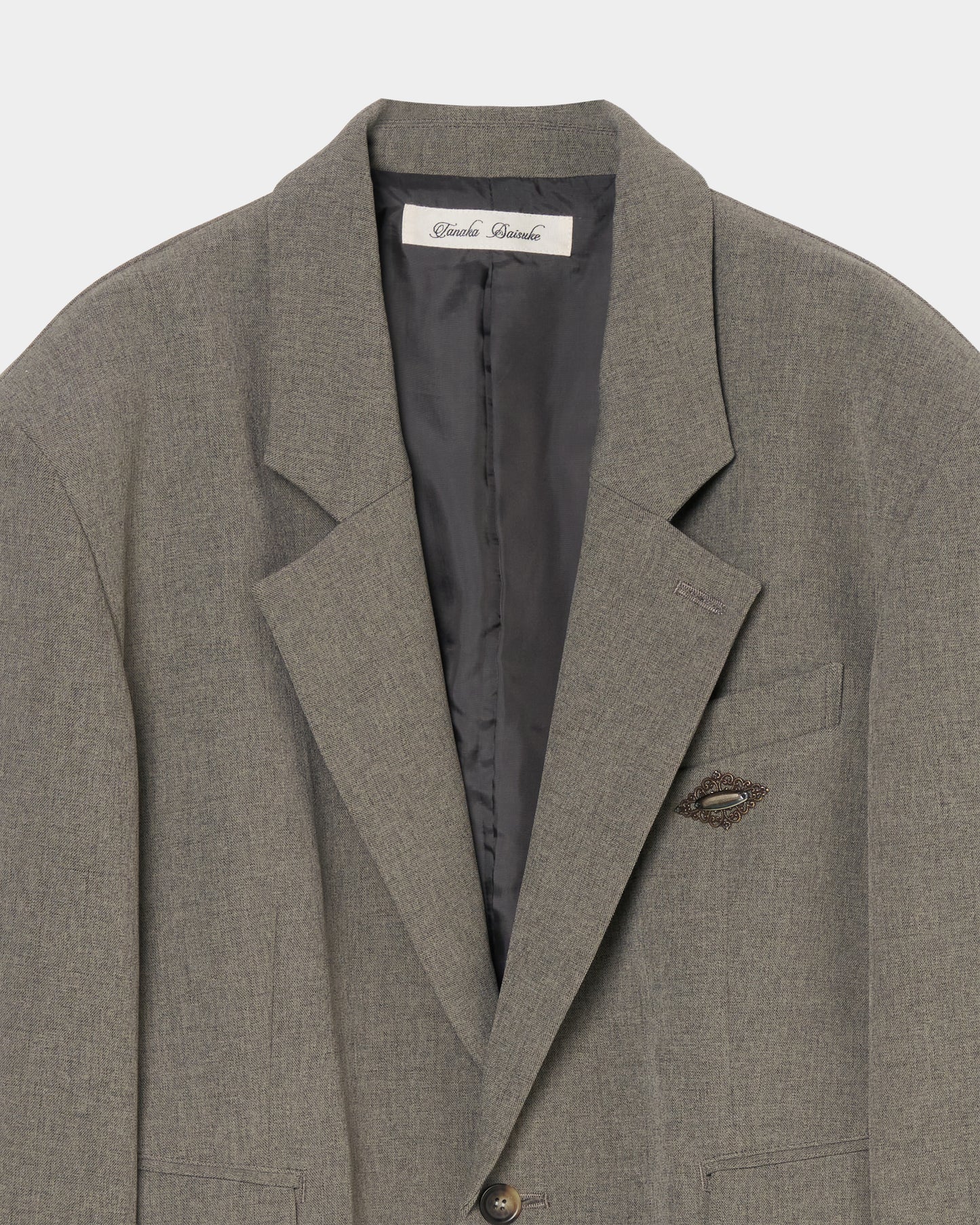 Stripe lining cropped jacket Greige【Delivery in January 2027】