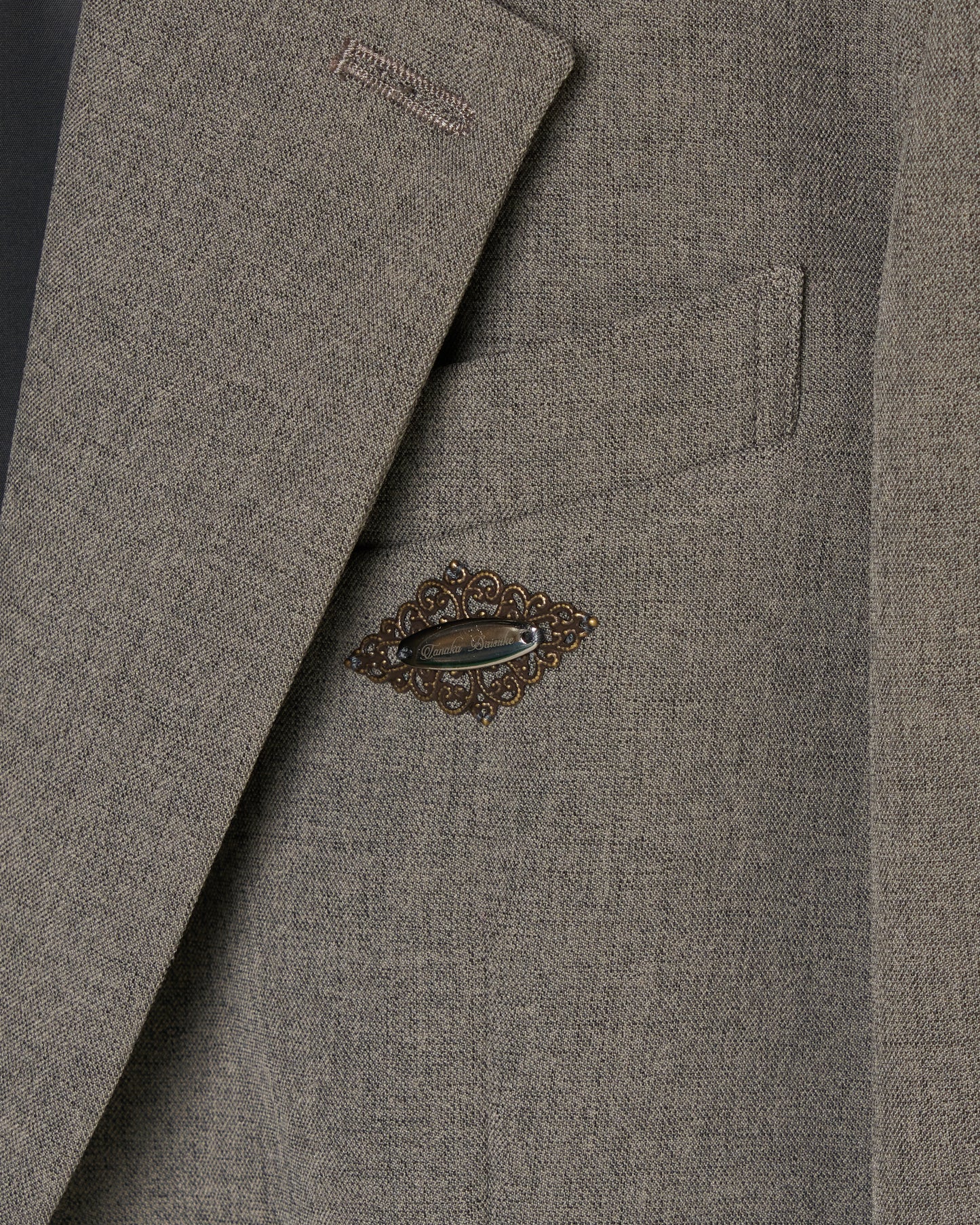 Stripe lining cropped jacket Greige【Delivery in January 2027】