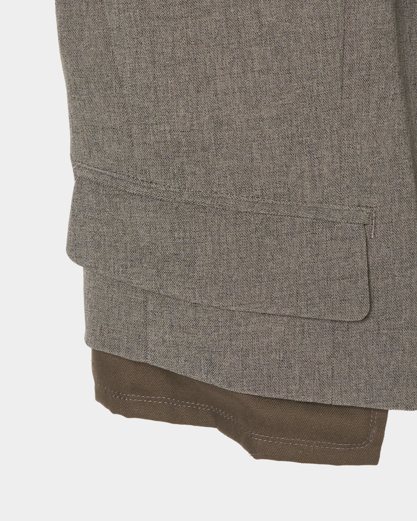 Stripe lining cropped jacket Greige【Delivery in January 2027】