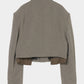 Stripe lining cropped jacket Greige【Delivery in January 2027】