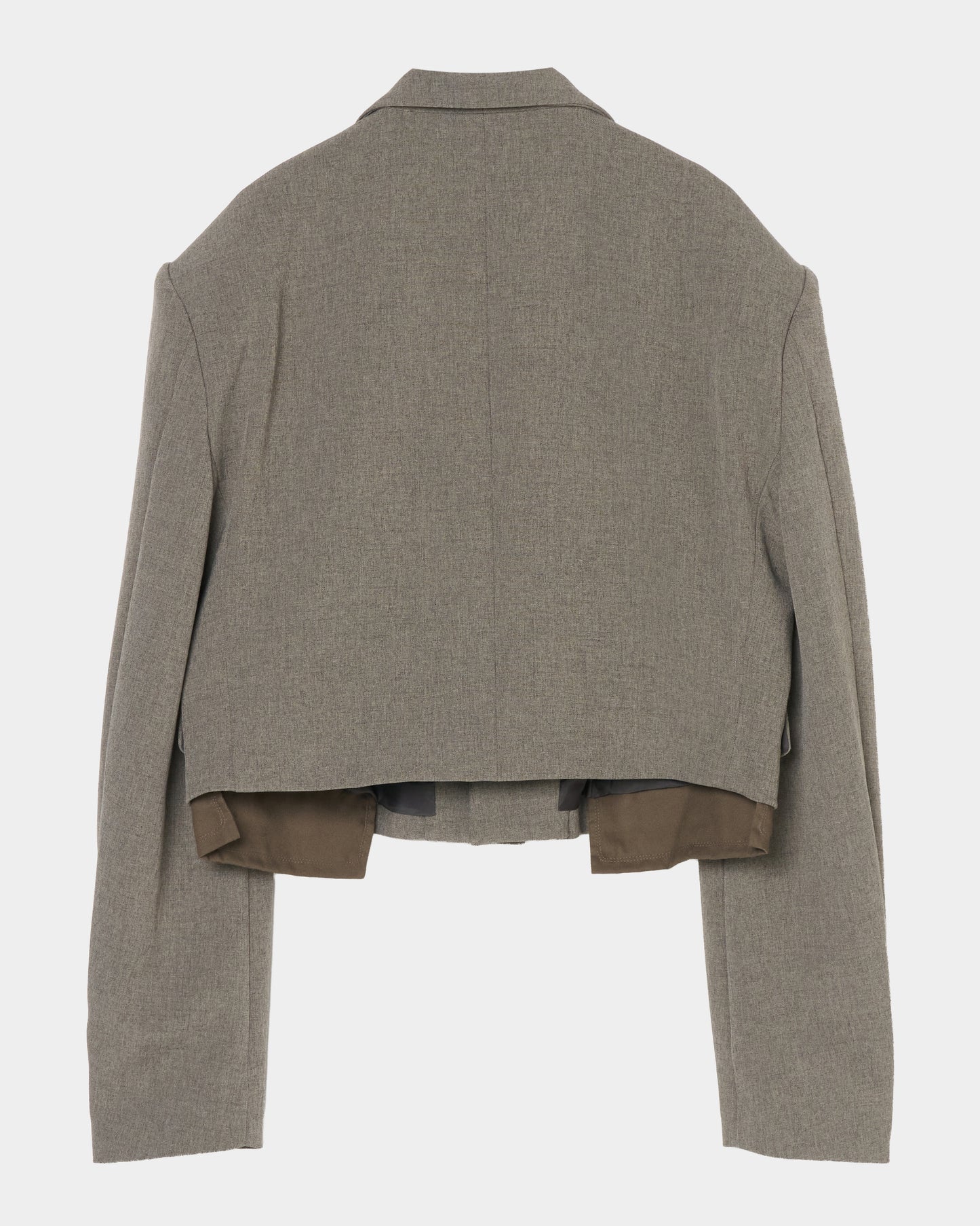 Stripe lining cropped jacket Greige【Delivery in January 2027】