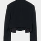 Stripe lining cropped jacket Black【Delivery in January 2027】