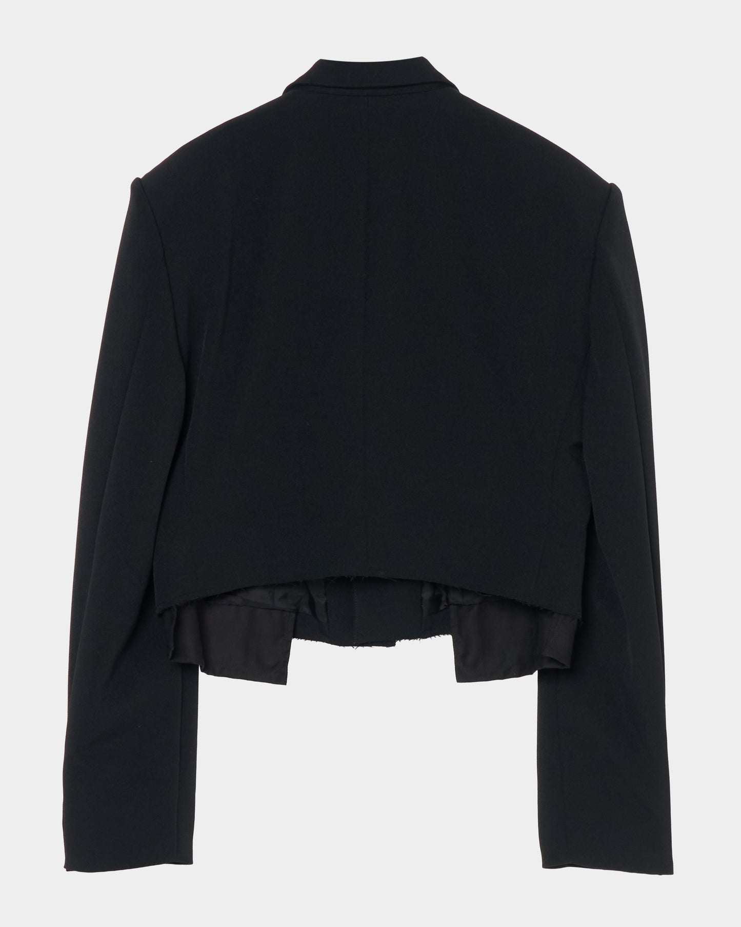 Stripe lining cropped jacket Black【Delivery in January 2027】