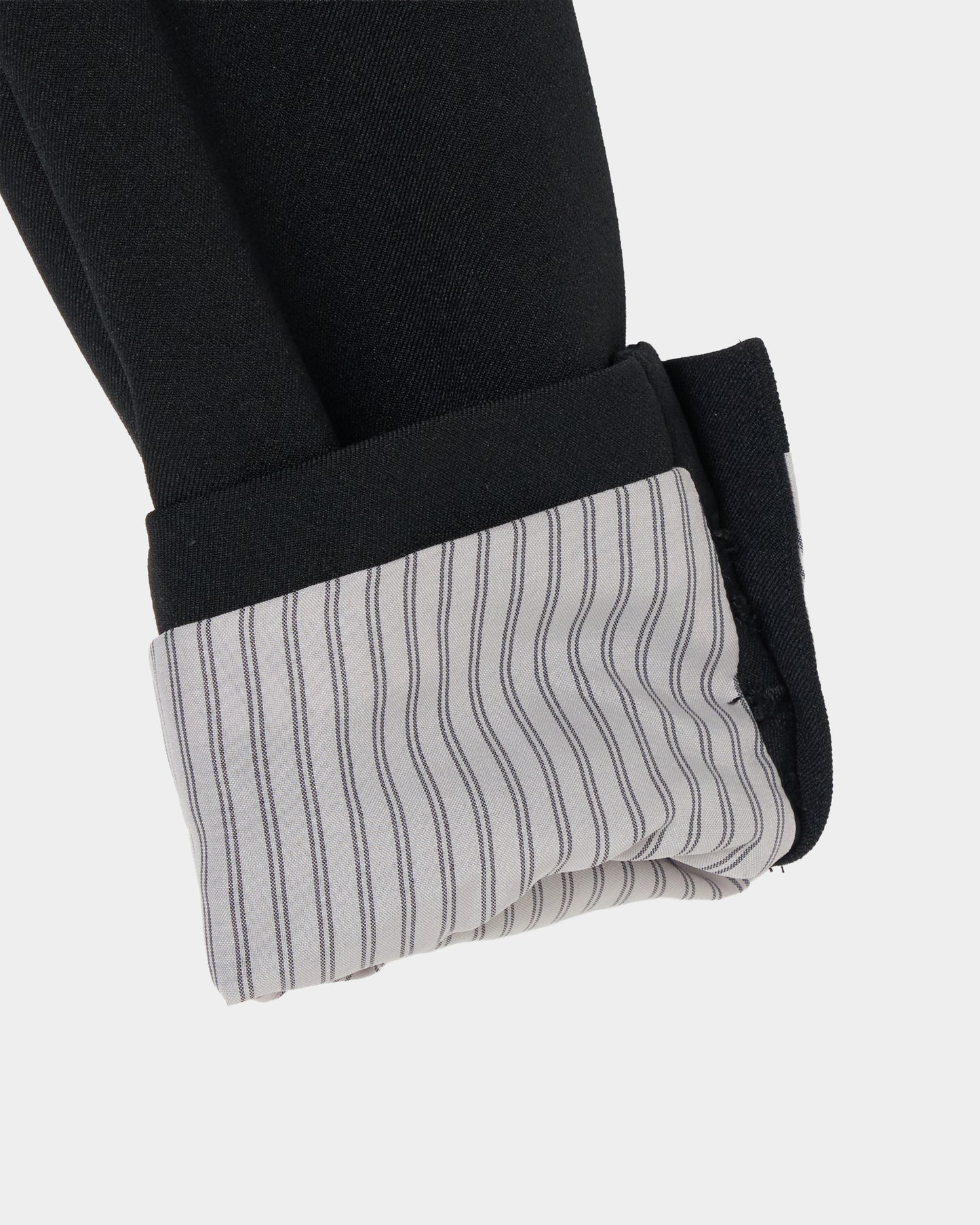 Stripe lining cropped jacket Black【Delivery in January 2027】