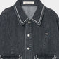 Letter pocket denim jacket Black【Delivery in February 2027】
