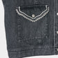 Letter pocket denim jacket Black【Delivery in February 2027】