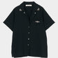 Lace bijou open collar shirt Black【Delivery in March 2027】