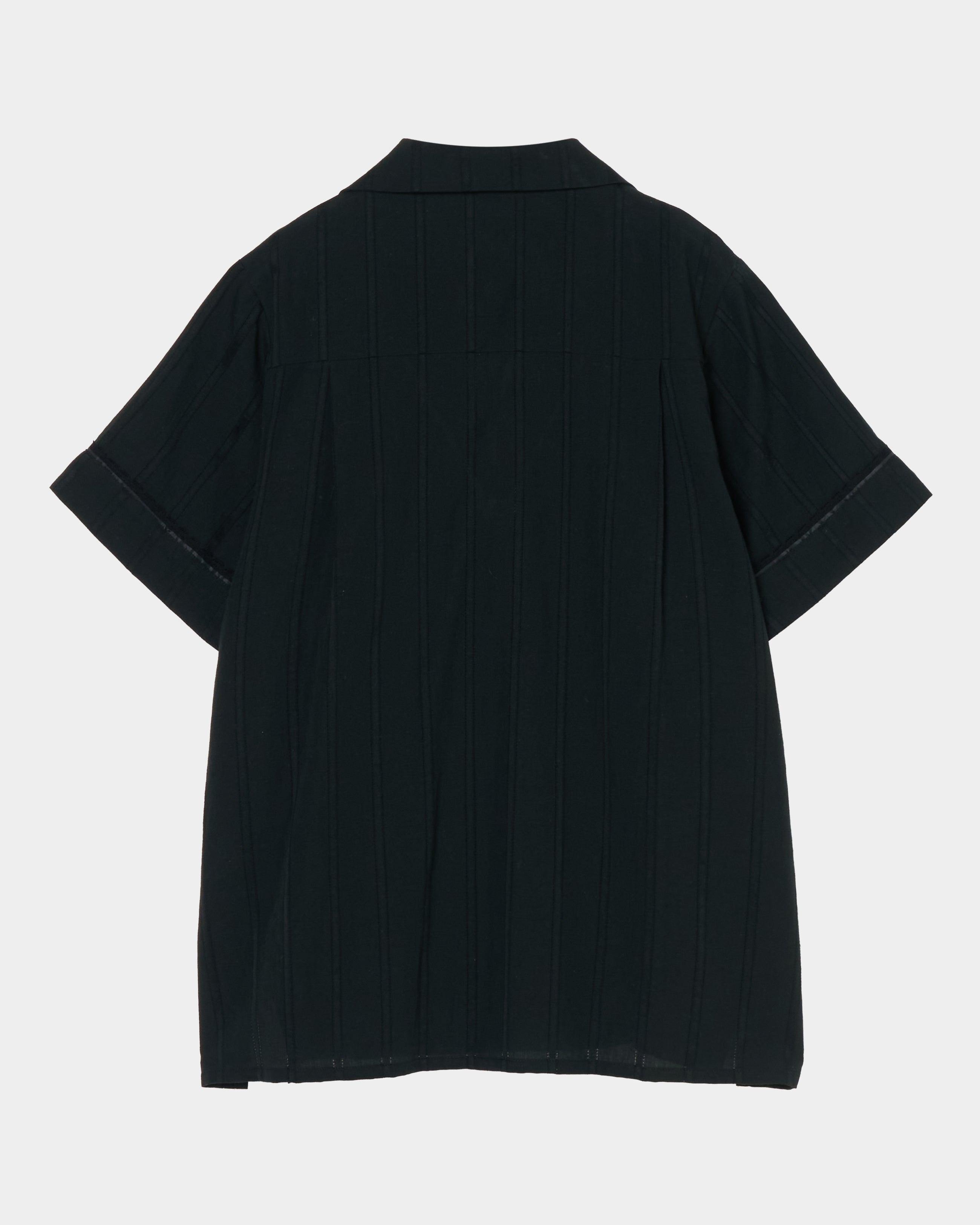 tanakadaisuke(タナカダイスケ)|シャツ|Lace bijou open collar shirt