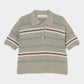 Lace border knit polo shirt Gray【Delivery in January 2027】