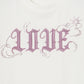LOVE sparkle T-shirt White × Pink【POPUP先行】