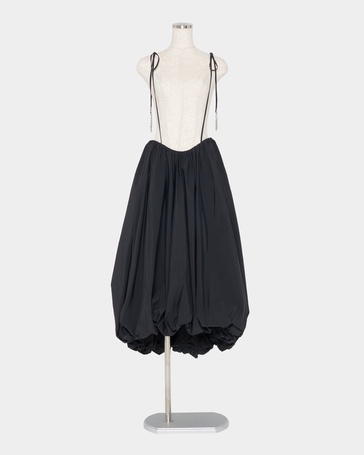 chain tassel balloon skirt Black【Delivery in February 2027】