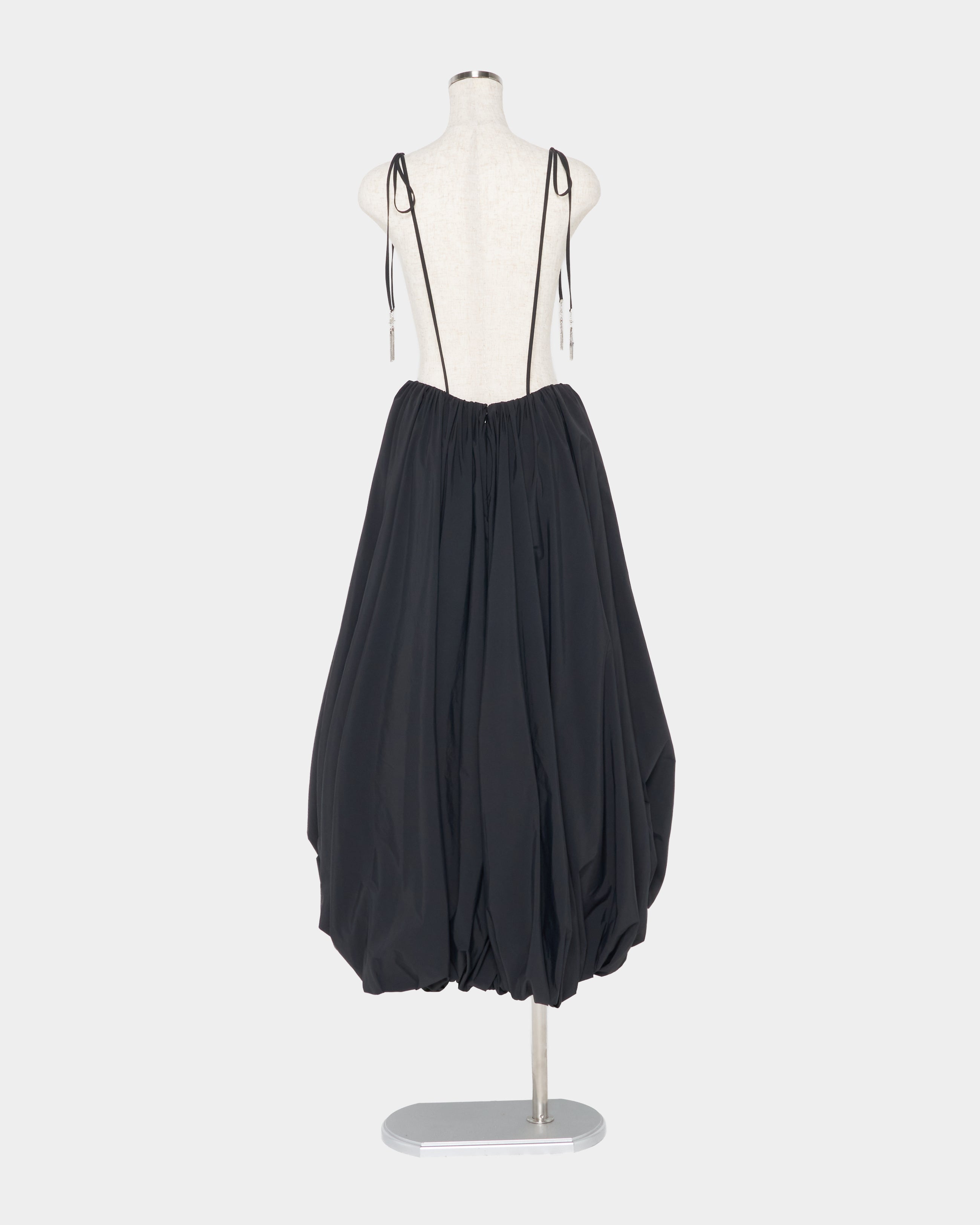tanakadaisuke(タナカダイスケ)|スカート|chain tassel ballon skirt Black