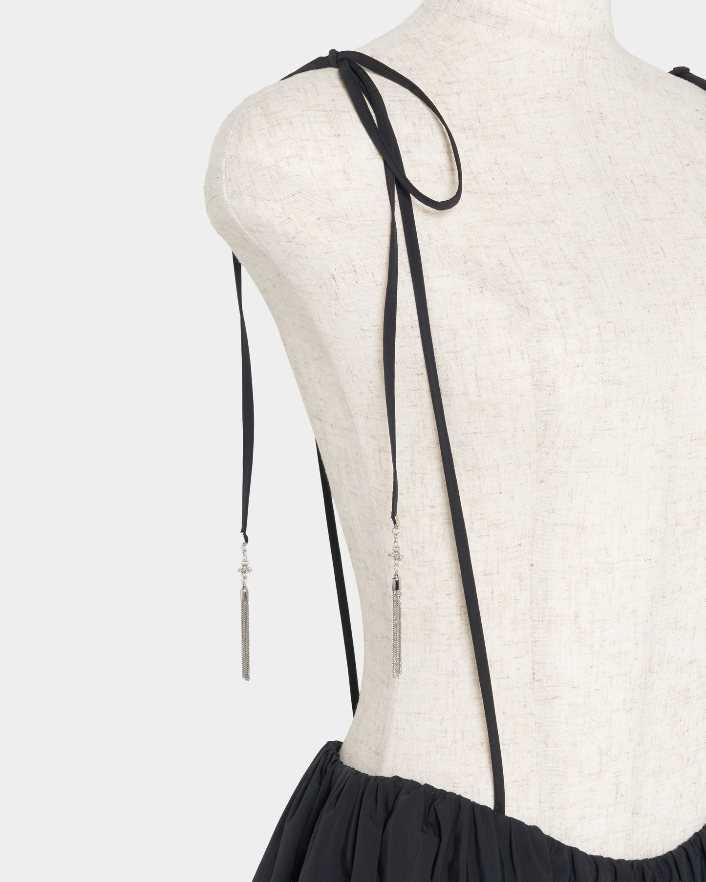 chain tassel ballon skirt Black【Delivery in February 2027】